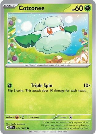 Cottonee 014 - Reverse Holofoil SV05 Temporal Forces - Common