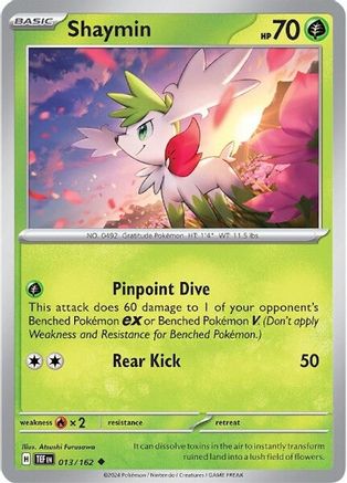 Shaymin 013 - Reverse Holofoil SV05 Temporal Forces - Uncommon