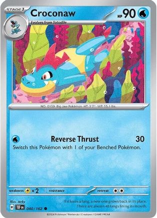 Croconaw 040 - Reverse Holofoil SV05 Temporal Forces - Common