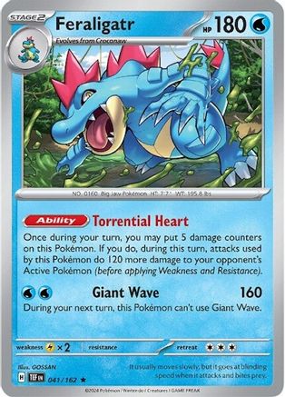 Feraligatr 041 - Reverse Holofoil SV05 Temporal Forces - Rare