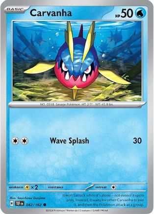 Carvanha 042 - Reverse Holofoil SV05 Temporal Forces - Common
