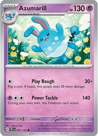 Azumarill 065 - Reverse Holofoil SV05 Temporal Forces - Common
