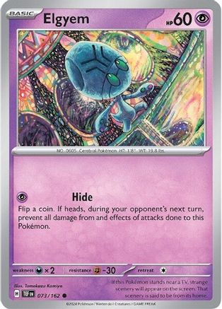 Elgyem 073 - Reverse Holofoil SV05 Temporal Forces - Common