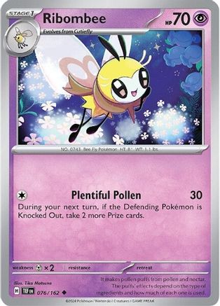 Ribombee 076 - Reverse Holofoil SV05 Temporal Forces - Uncommon