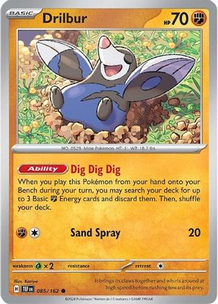Drilbur 085 - Reverse Holofoil SV05 Temporal Forces - Common