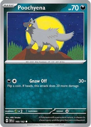 Poochyena 105 - Reverse Holofoil SV05 Temporal Forces - Common