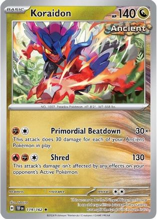 Koraidon 119 - Reverse Holofoil SV05 Temporal Forces - Rare