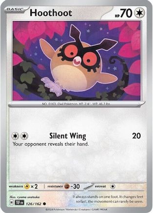 Hoothoot 126 - Reverse Holofoil SV05 Temporal Forces - Common