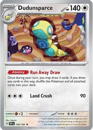Dudunsparce 129 - Holofoil SV05 Temporal Forces - Rare