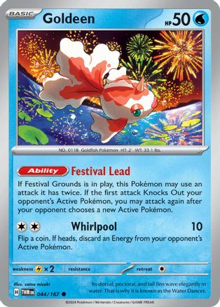 Goldeen 044 - Reverse Holofoil SV06 Twilight Masquerade - Common