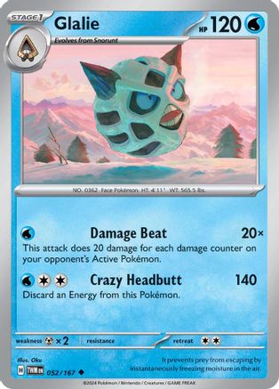 Glalie 052 SV06 Twilight Masquerade - Uncommon