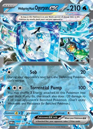 Wellspring Mask Ogerpon ex 064/167 - Holofoil SV06 Twilight Masquerade - Double Rare