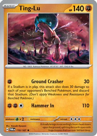 Ting-Lu 110 - Holofoil SV06 Twilight Masquerade - Rare