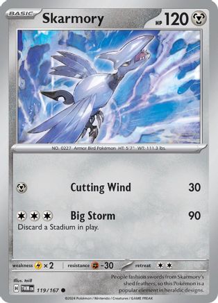 Skarmory 119 - Reverse Holofoil SV06 Twilight Masquerade - Common