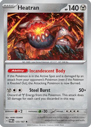 Heatran 123 - Holofoil SV06 Twilight Masquerade - Rare