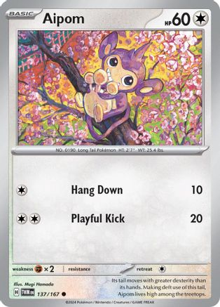 Aipom 137 SV06 Twilight Masquerade - Common