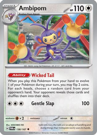 Ambipom 138 SV06 Twilight Masquerade - Uncommon