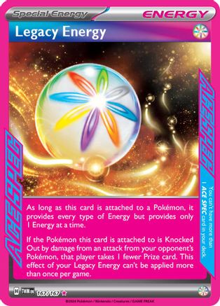 Legacy Energy 167 - Holofoil SV06 Twilight Masquerade - ACE SPEC Rare