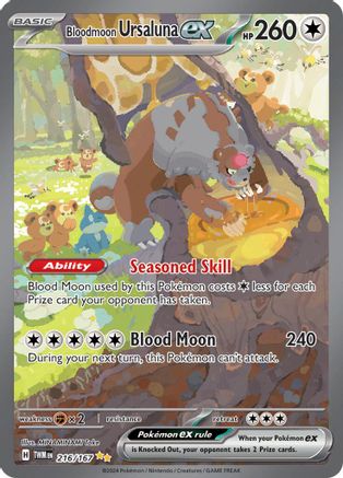 Bloodmoon Ursaluna ex 216/167 - Holofoil SV06 Twilight Masquerade - Special Illustration Rare