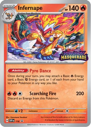 Infernape 116 - Holofoil SV Scarlet & Violet Promo Cards - Promo