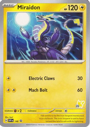 Miraidon - Pikachu 23 148 Battle Academy 2024 - Promo