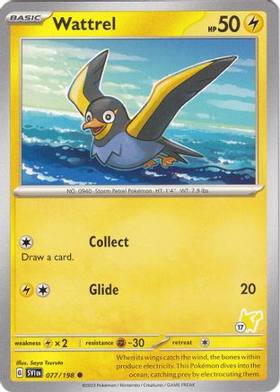 Wattrel - Pikachu 17 Battle Academy 2024 - Common