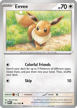 Eevee (Pokemon Together) 133/165 Miscellaneous Cards & Products - Promo