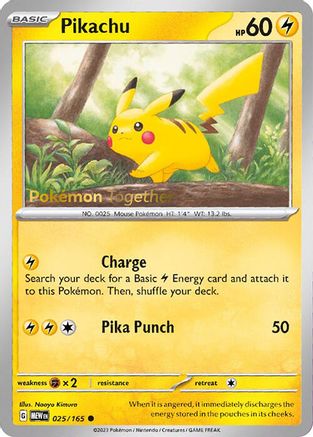 Pikachu (Pokemon Together) 025/165 Miscellaneous Cards & Products - Promo