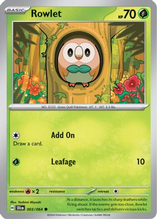 Rowlet 003 SV Shrouded Fable - Common