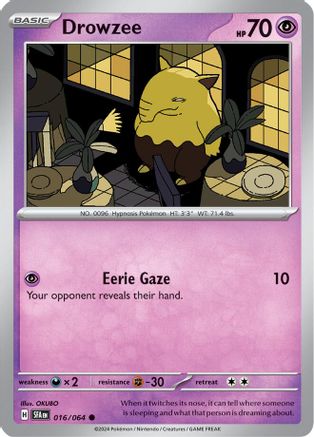 Drowzee 016 - Reverse Holofoil SV Shrouded Fable - Common