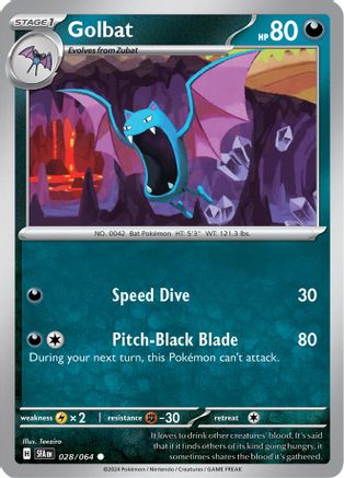 Golbat 028 SV Shrouded Fable - Common