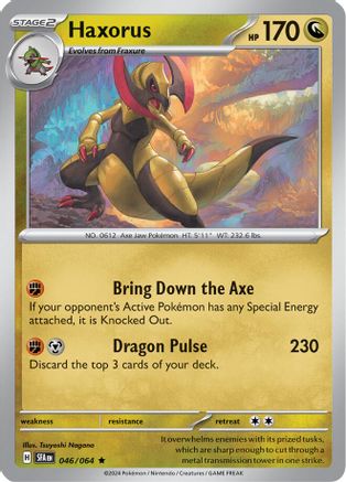 Haxorus 046 - Reverse Holofoil SV Shrouded Fable - Rare
