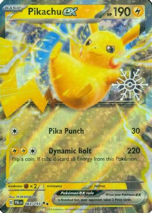 Pikachu ex (Holiday Calendar) 063 - Holofoil Miscellaneous Cards & Products - Double Rare