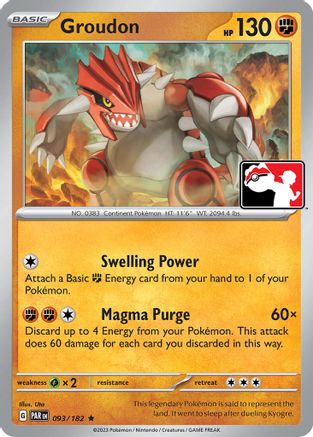 Groudon 093 Prize Pack Series Cards - Rare