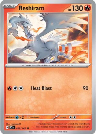 Reshiram 022 SV07 Stellar Crown - Uncommon