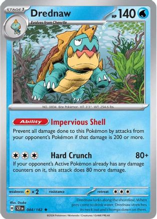 Drednaw 044 - Reverse Holofoil SV07 Stellar Crown - Rare