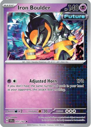 Iron Boulder 071 - Holofoil SV07 Stellar Crown - Rare