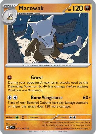 Marowak 073 SV07 Stellar Crown - Uncommon