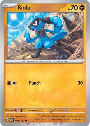 Riolu 081 SV07 Stellar Crown - Common