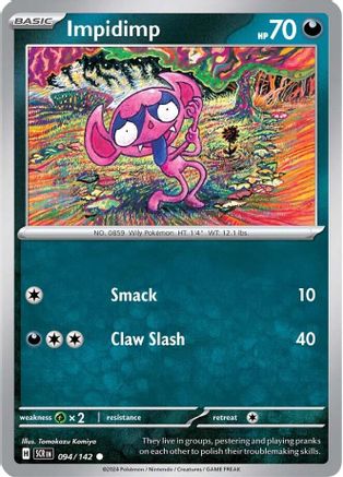 Impidimp 094 - Reverse Holofoil SV07 Stellar Crown - Common