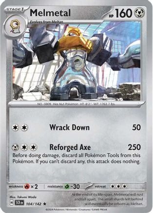 Melmetal 104 - Holofoil SV07 Stellar Crown - Rare