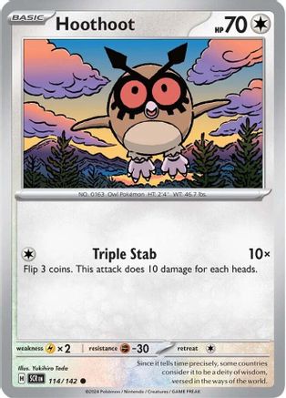 Hoothoot 114 SV07 Stellar Crown - Common