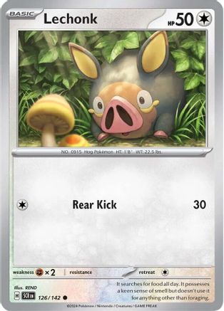 Lechonk 126 - Reverse Holofoil SV07 Stellar Crown - Common