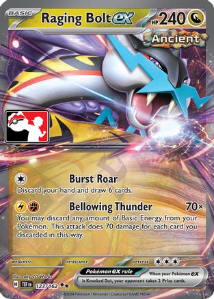 Raging Bolt ex 123/162 - Holofoil Prize Pack Series Cards - Double Rare