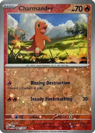 Charmander (Reverse Cosmos Holo) 004/165 - Holofoil Miscellaneous Cards & Products - Promo