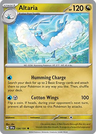 Altaria 134 - Reverse Holofoil SV08 Surging Sparks - Uncommon