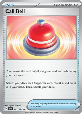Call Bell 165 - Reverse Holofoil SV08 Surging Sparks - Uncommon
