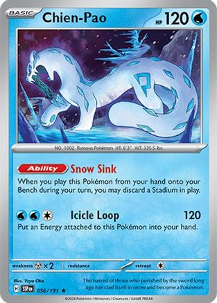Chien-Pao 056 - Reverse Holofoil SV08 Surging Sparks - Rare