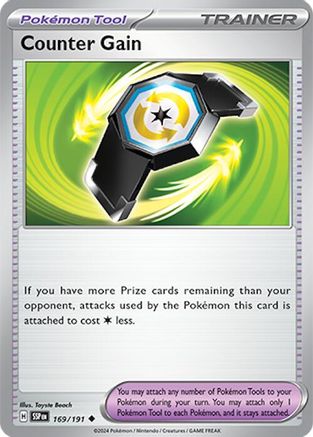 Counter Gain 169 - Reverse Holofoil SV08 Surging Sparks - Uncommon