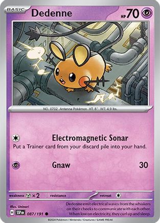 Dedenne 087 SV08 Surging Sparks - Common